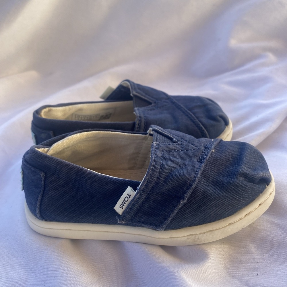 Tiny Toms Alpargata Navy Blue Toddler Slip-on Girl Shoes US Size T6